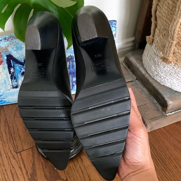 Walter Steiger Red Logo Vintage Designer Handmade Italian Leather Pumps Sz 38.5 - Picture 12 of 15